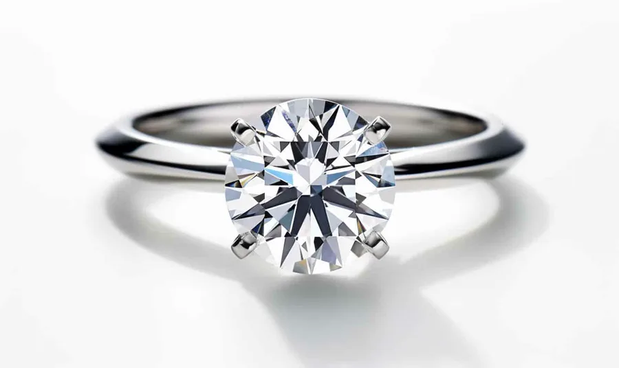 Knife-edge engagement ring band style reference