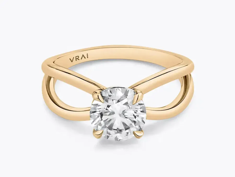 Split-shank engagement ring band style reference