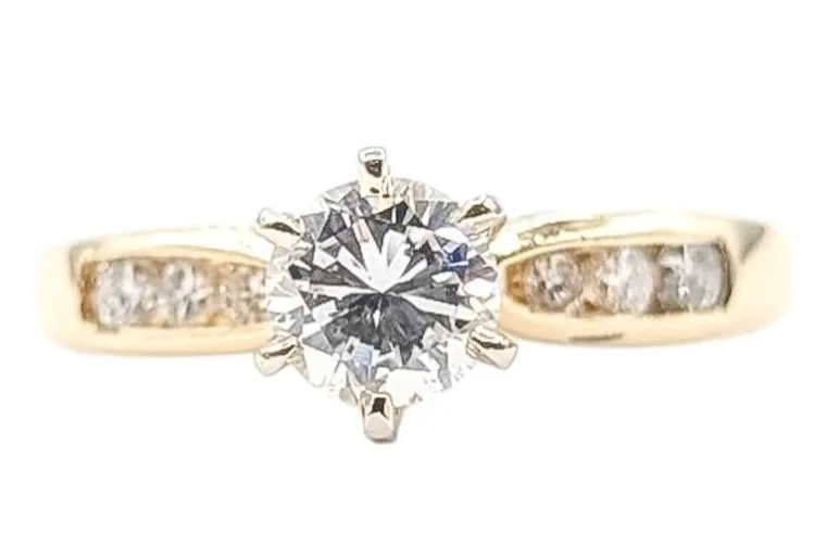 Tapered engagement ring band style reference