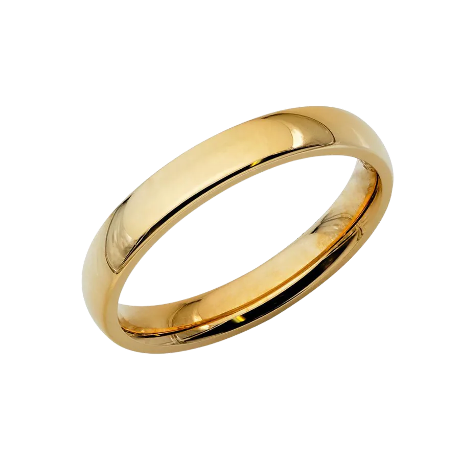 Plain 18K yellow gold ring metal reference