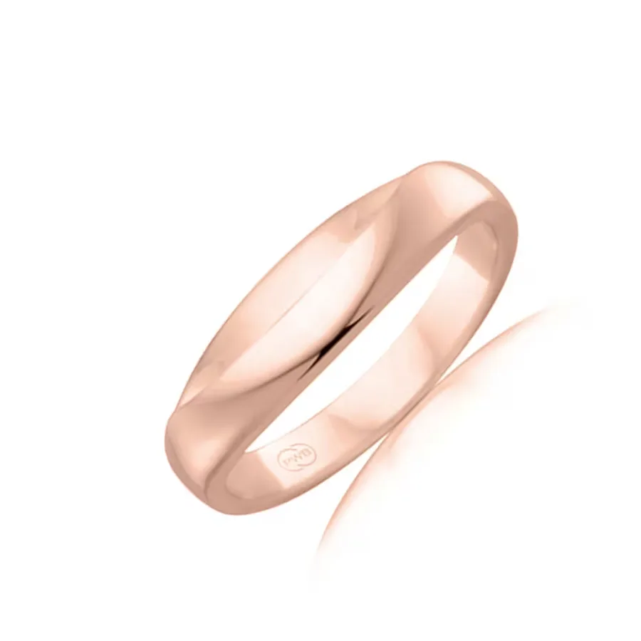 Plain rose gold ring metal reference