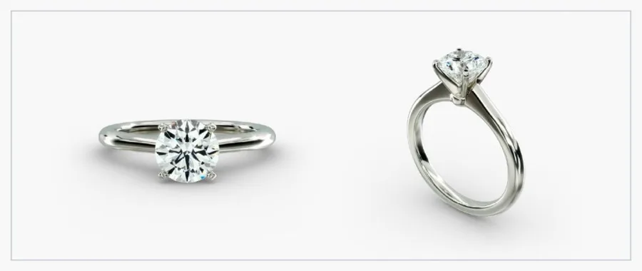 Solitaire setting, front view
