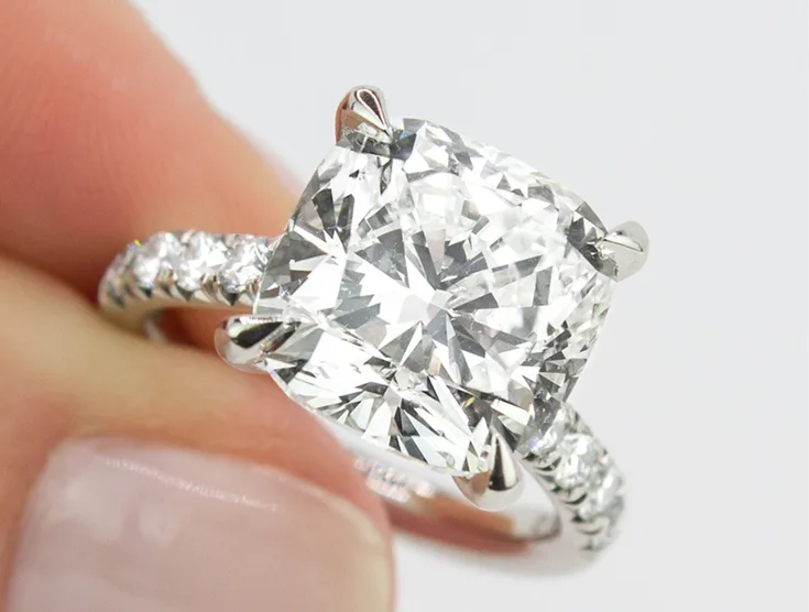 Cushion-cut diamond engagement ring reference