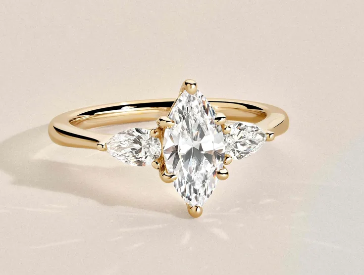 Marquise-cut diamond engagement ring reference