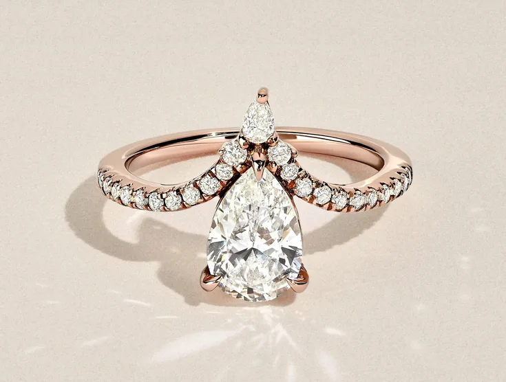 Pear-cut diamond engagement ring reference