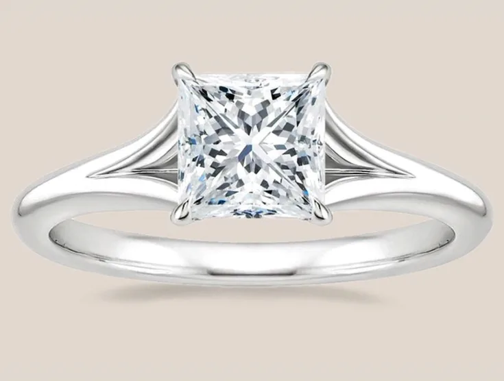 Princess-cut diamond engagement ring reference