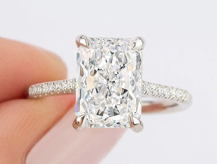 Radiant-cut diamond engagement ring reference