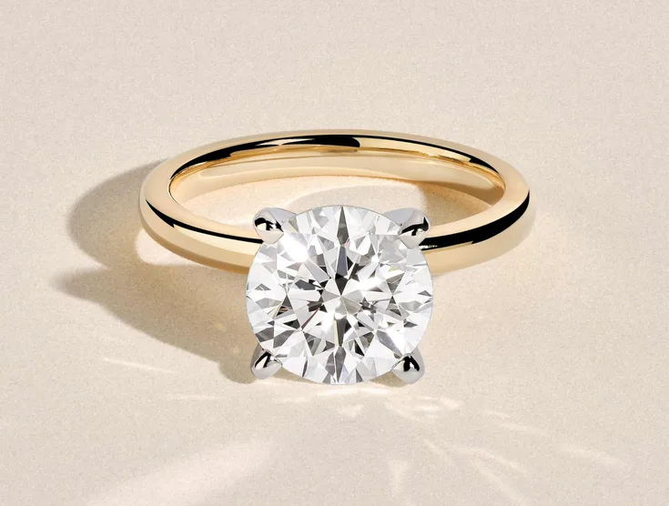 Round-cut diamond engagement ring reference